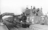 Chilworth and Albury Station with steam engine passing in 1936
